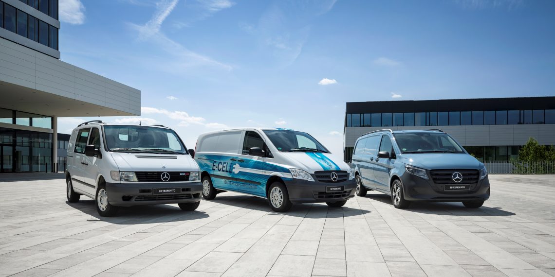 30 Jahre Vito; Vito 1. Generation; Vito E-CELL; eVito 

30 years Vito; Vito 1st Generation; Vito E-CELL; eVito