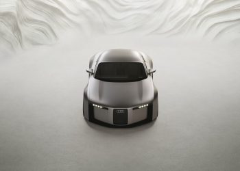 Static studio shot, exterior, frontal view