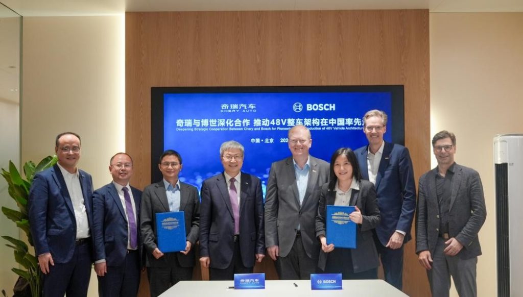 Chery ve Bosch 48V Araç Mimarisi İçin Stratejik İş Birliğine İmza Attı