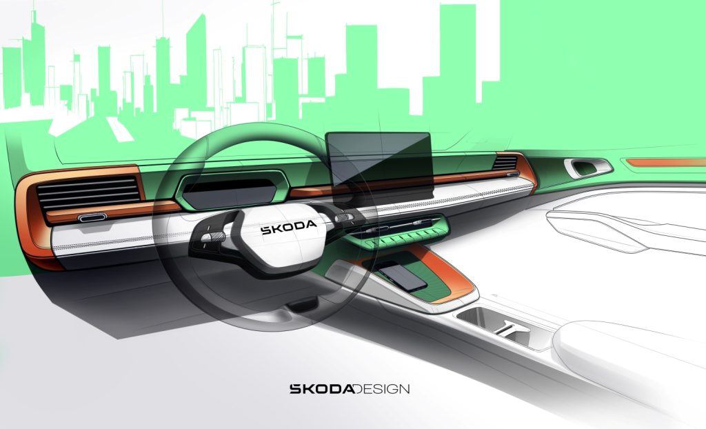 Škoda Elektrikli Epiq’in Kabininden İlk Detayları Paylaştı